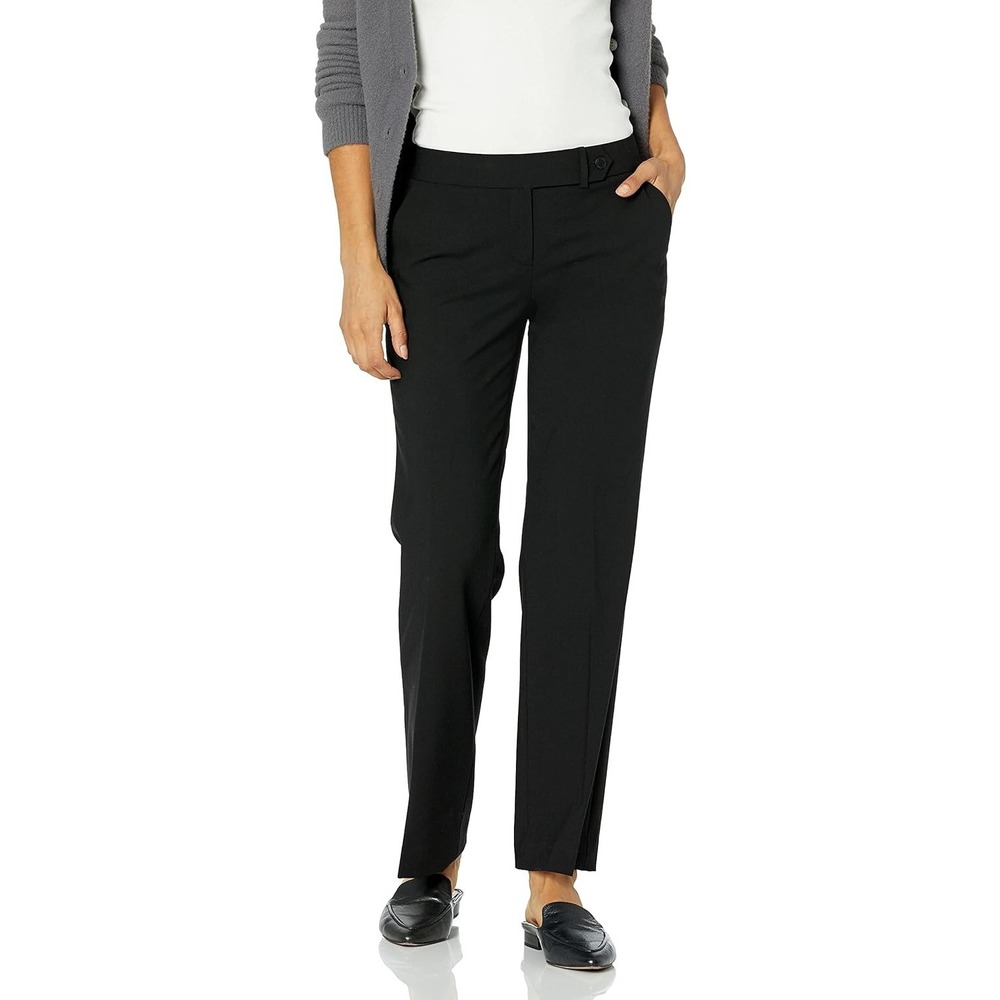 Calvin Klein Women's Size Classic-Fit Pant, Black, 6 Petite